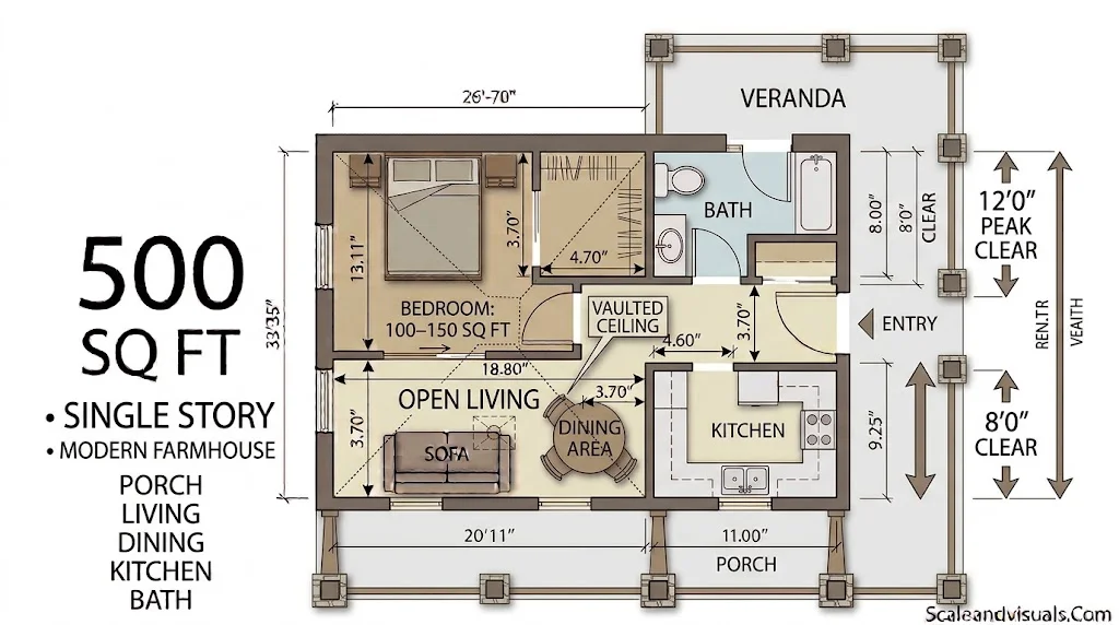Modern farmhouse small home